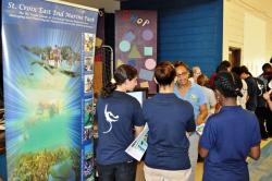 Migdalia Roach from the DPNR's St. Croix East End Marine Park discusses career opportunities with students. Migdalia Roach from the DPNR's St. Croix East End Marine Park discusses career opportunities with students.